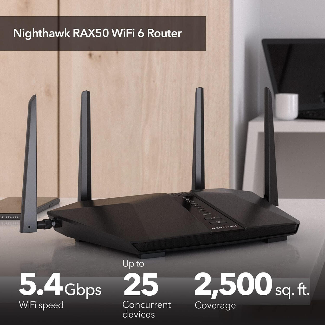 NETGEAR Nighthawk 6-Stream AX5400 WiFi 6 Router